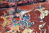 Detail from a mural painting with a 'Ramakien' motif - Thai version of the Indian Ramayana - from the temple complex of the Emerald Buddha, Bangkok (late 18th century) 